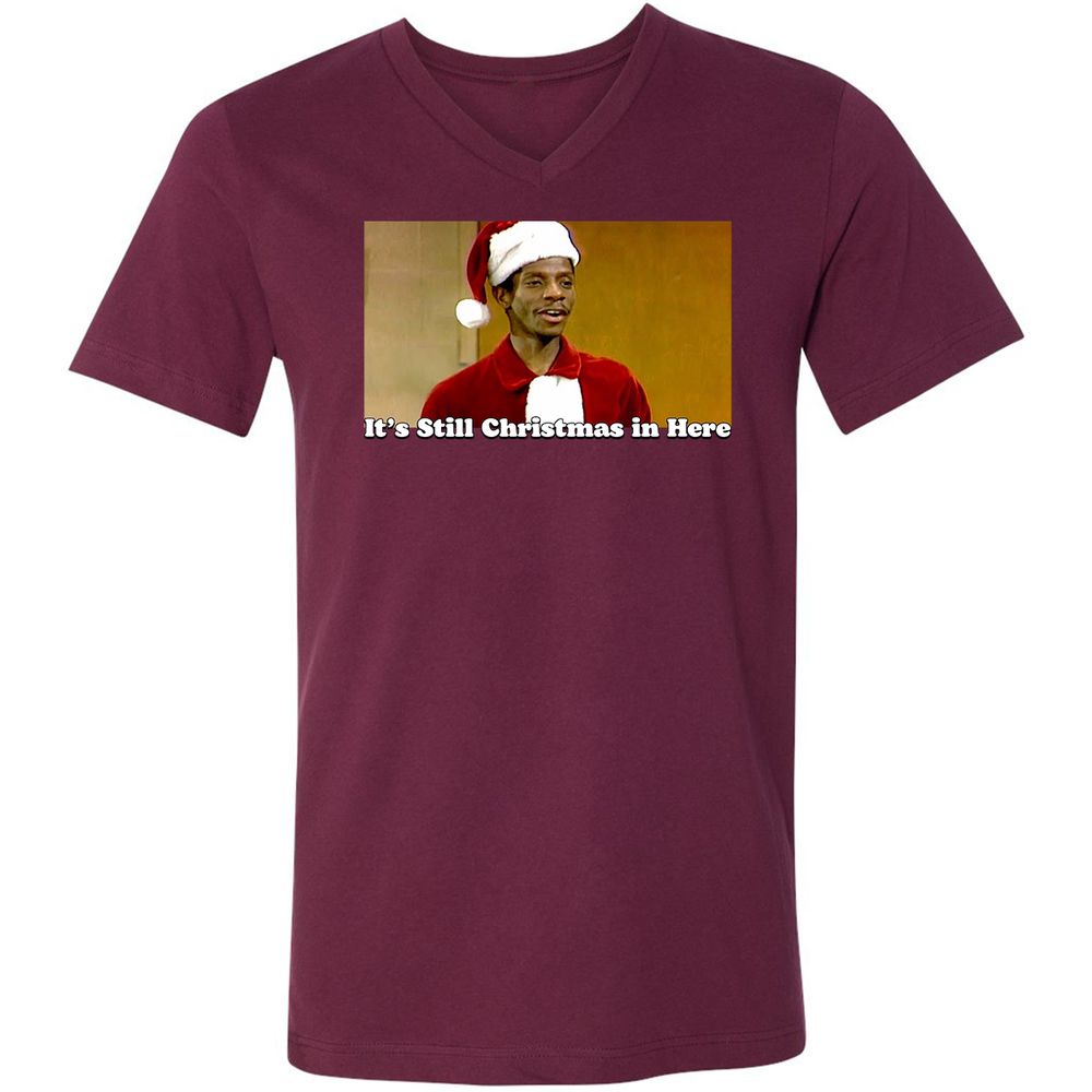 Unisex V-Neck T-Shirt - MU3BPAAB - Maroon - 6