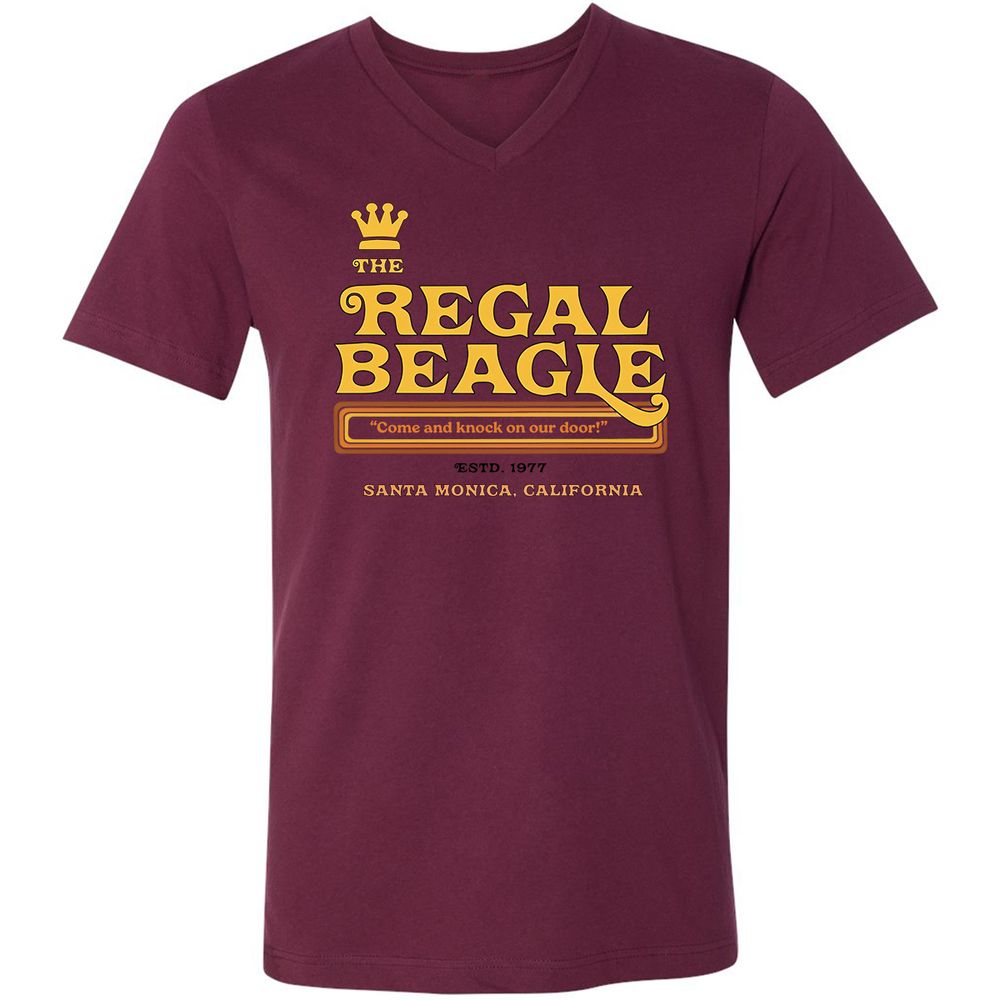Unisex V-Neck T-Shirt - WSK2H34M - Maroon - 6