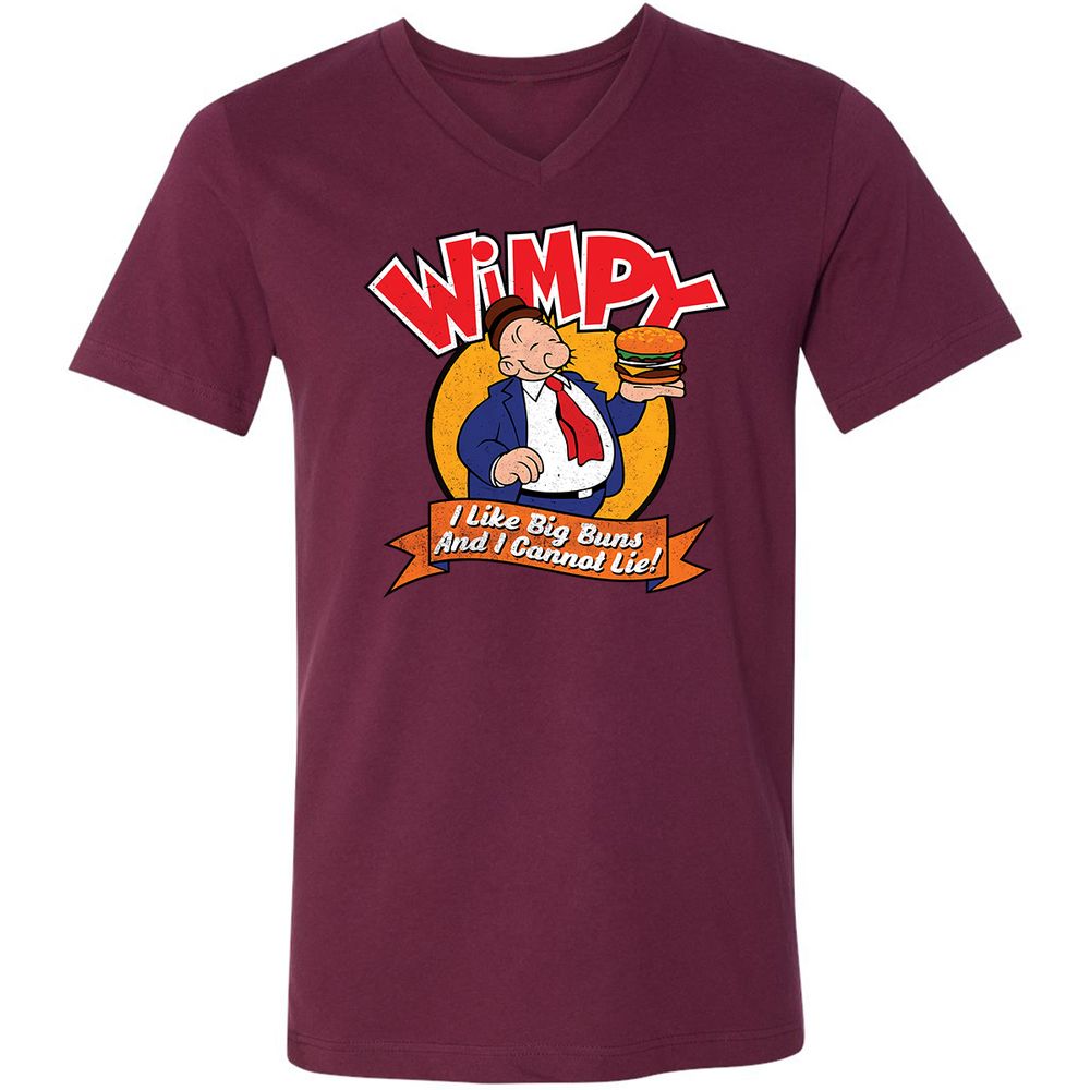 Unisex V-Neck T-Shirt - XCSNX7C6 - Maroon - 6