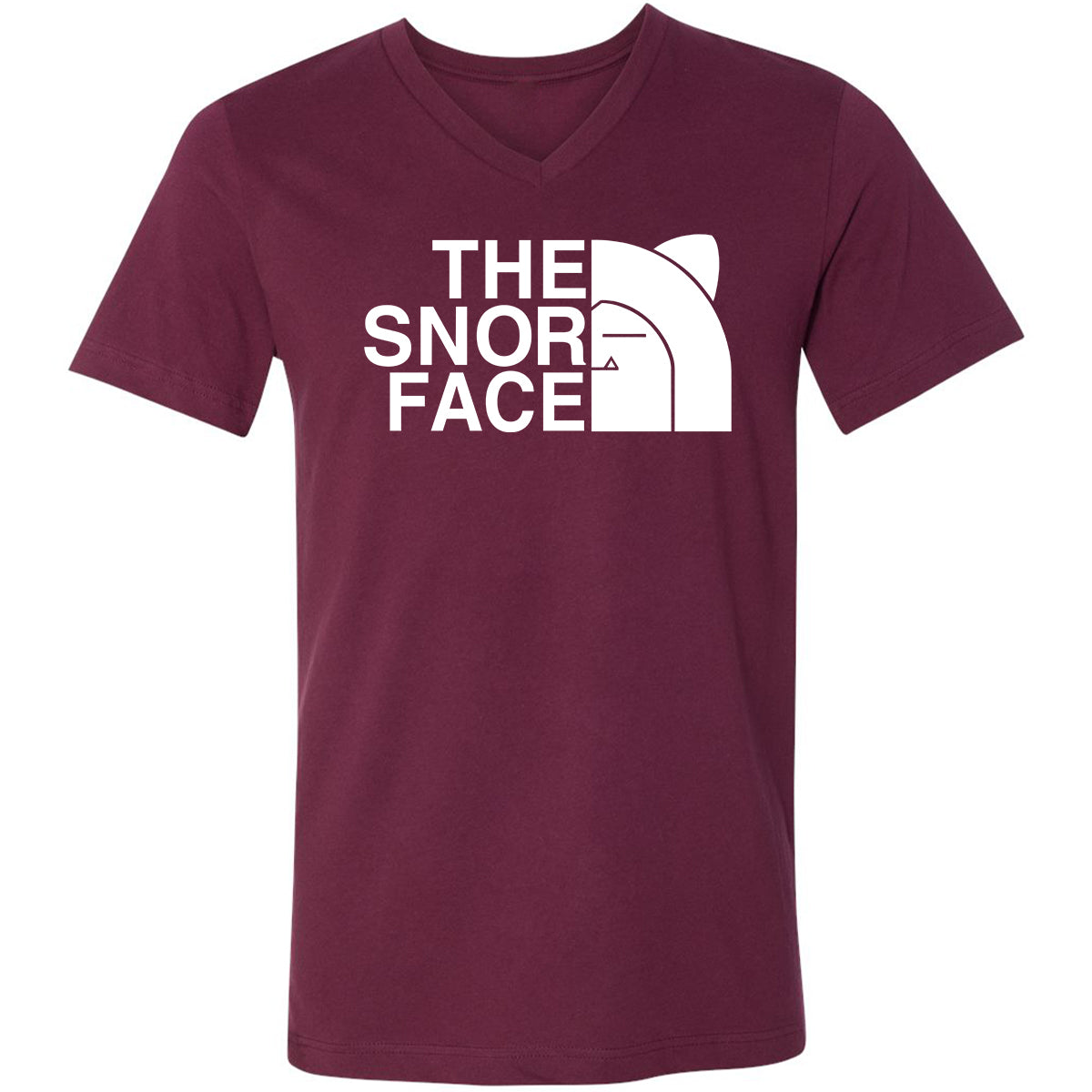 Unisex V-Neck T-Shirt - FAS2J8HA - Maroon - 6