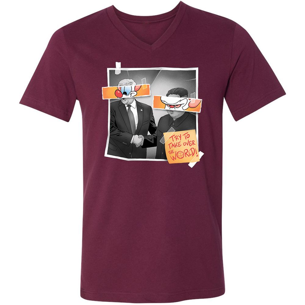 Unisex V-Neck T-Shirt - R3CK235M - Maroon - 6