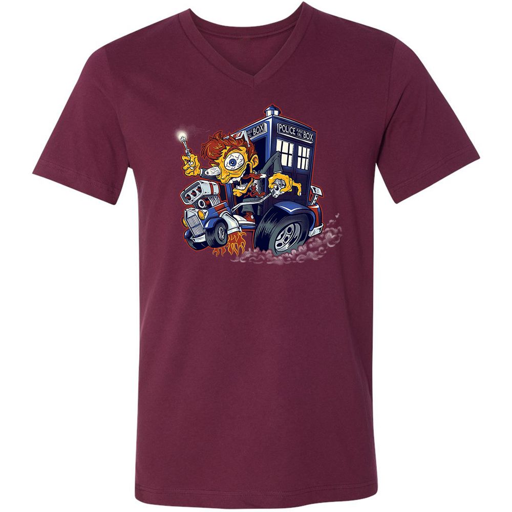 Unisex V-Neck T-Shirt - GPH5B3H6 - Maroon - 6