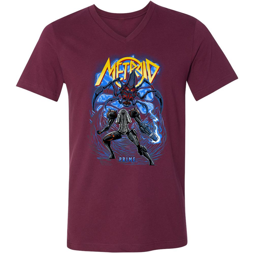 Unisex V-Neck T-Shirt - LP572C5A - Maroon - 6