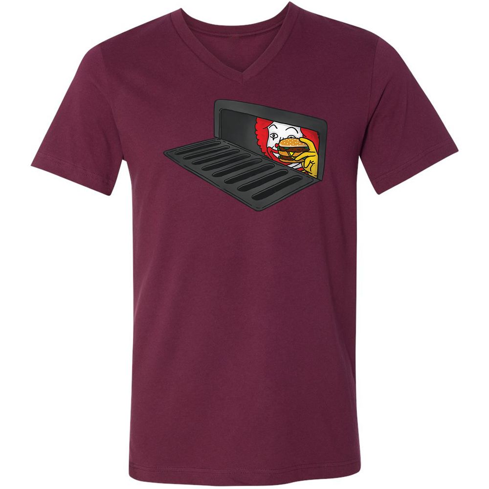 Unisex V-Neck T-Shirt - A3PUSTXR - Maroon - 6