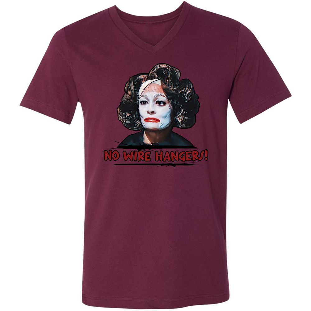 Unisex V-Neck T-Shirt - 6H4ES4WA - Maroon - 6