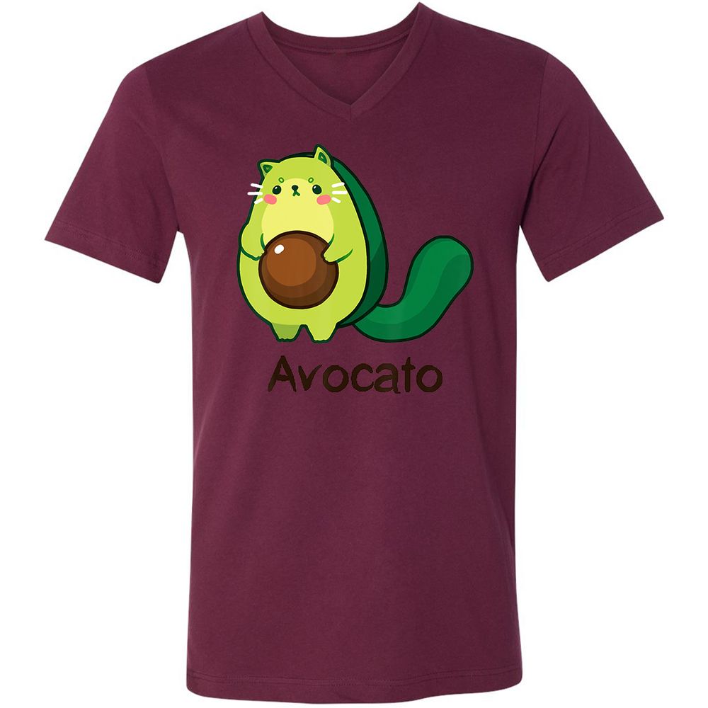 Unisex V-Neck T-Shirt - LG9Z4RWW - Maroon - 6