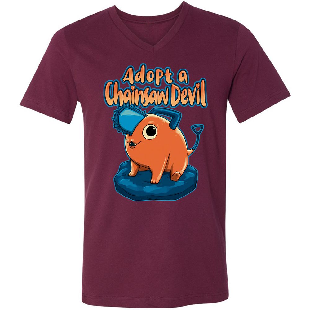 Unisex V-Neck T-Shirt - AHBB25RM - Maroon - 6