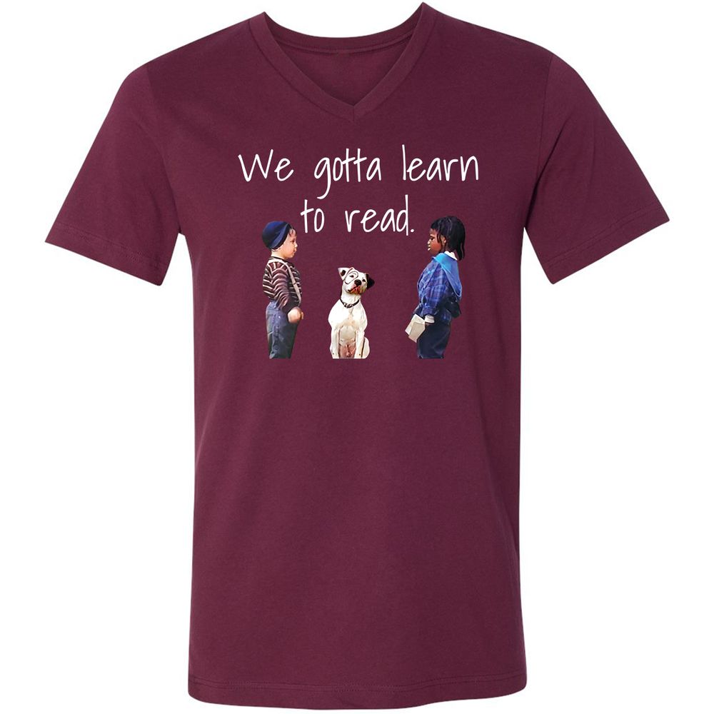 Unisex V-Neck T-Shirt - RB473FAD - Maroon - 6