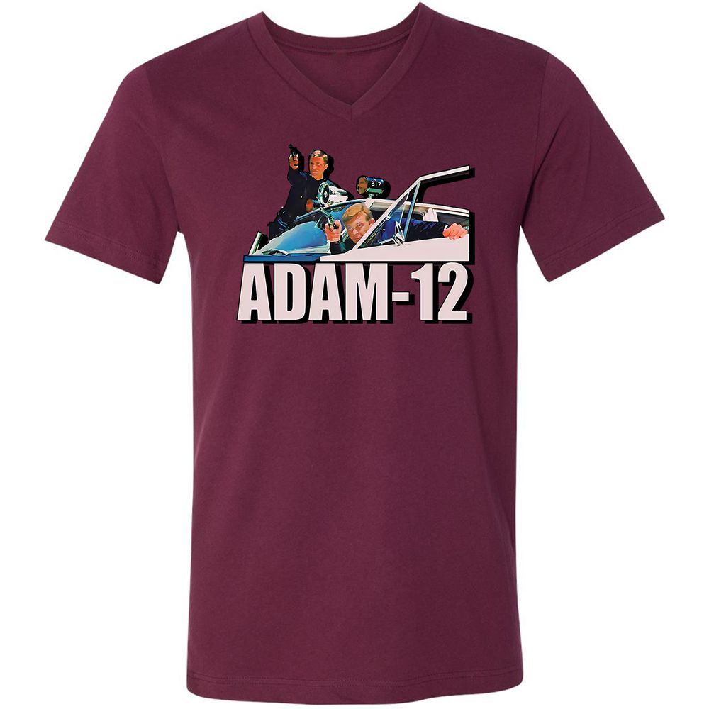 Unisex V-Neck T-Shirt - 64ECNBFA - Maroon - 6
