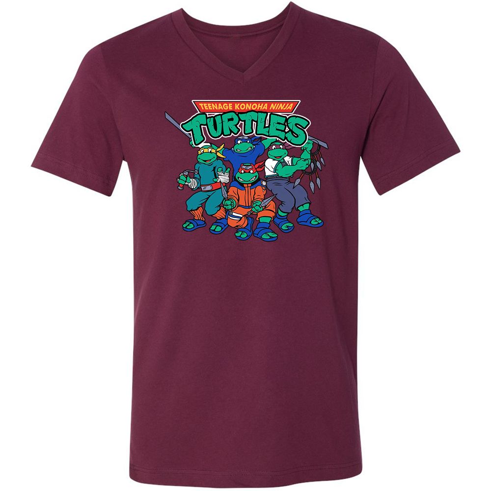 Unisex V-Neck T-Shirt - MBM4HVYH - Maroon - 6