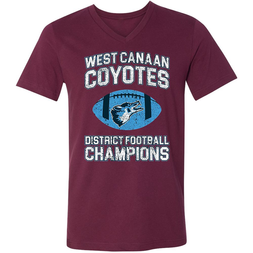 Unisex V-Neck T-Shirt - KNYWSK2B - Maroon - 6