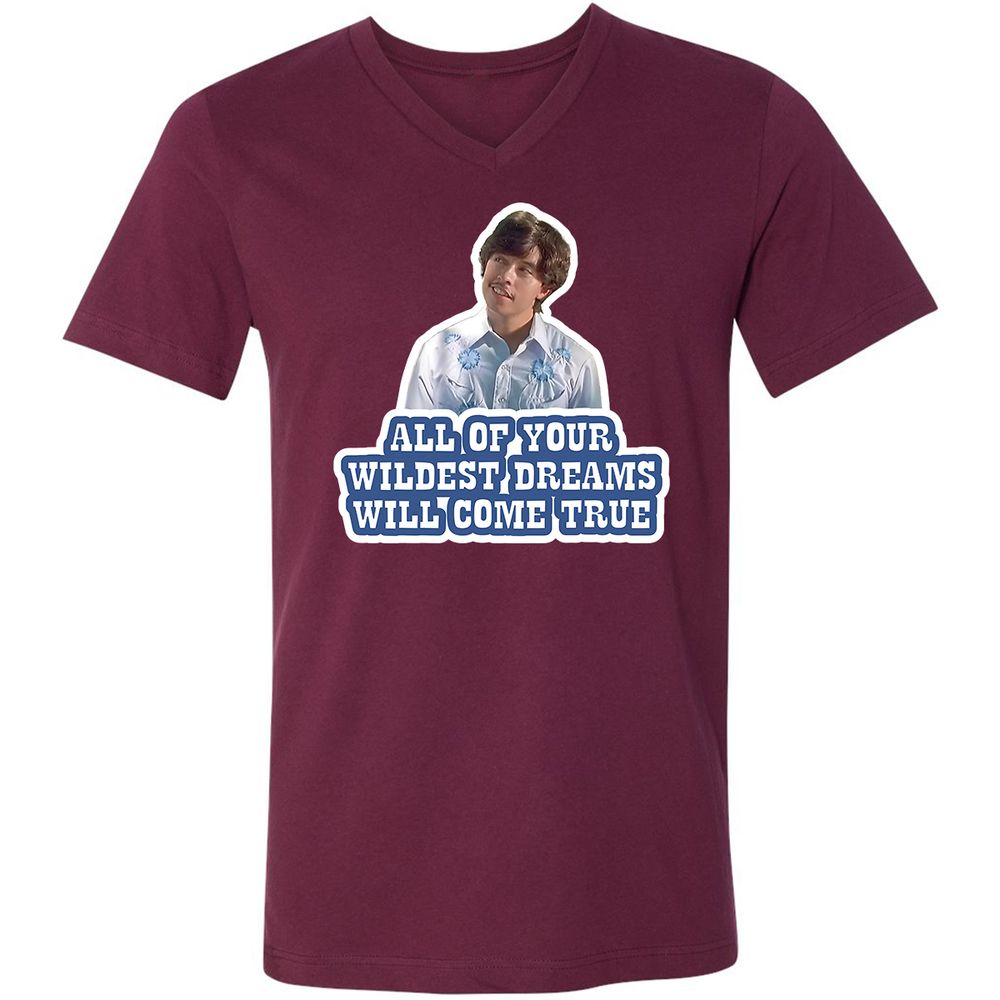Unisex V-Neck T-Shirt - G4GLYSNU - Maroon - 6