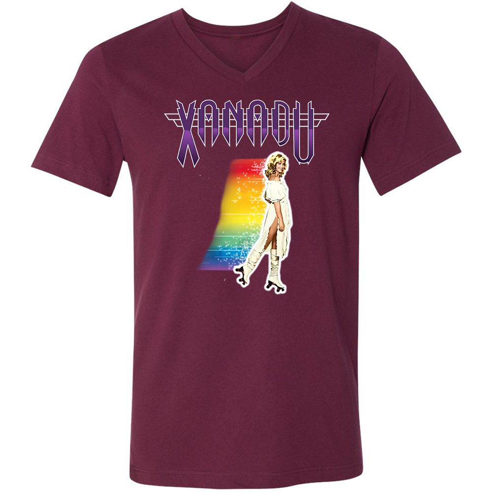 Unisex V-Neck T-Shirt - 5UT8SRQH - Maroon - 6