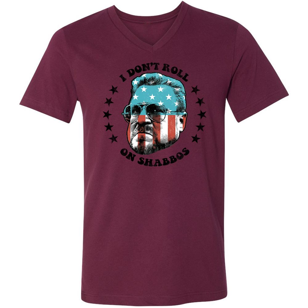 Unisex V-Neck T-Shirt - ZFX29XY1 - Maroon - 6