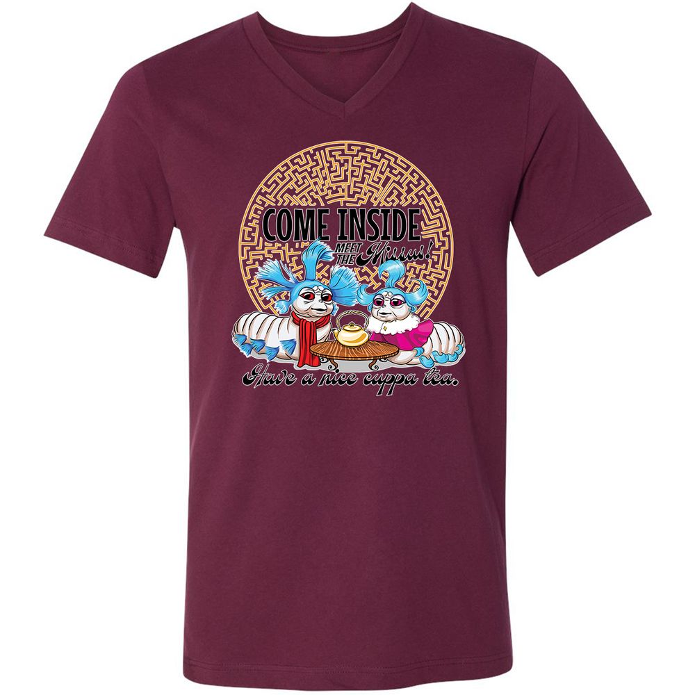 Unisex V-Neck T-Shirt - G65MEKGQ - Maroon - 6