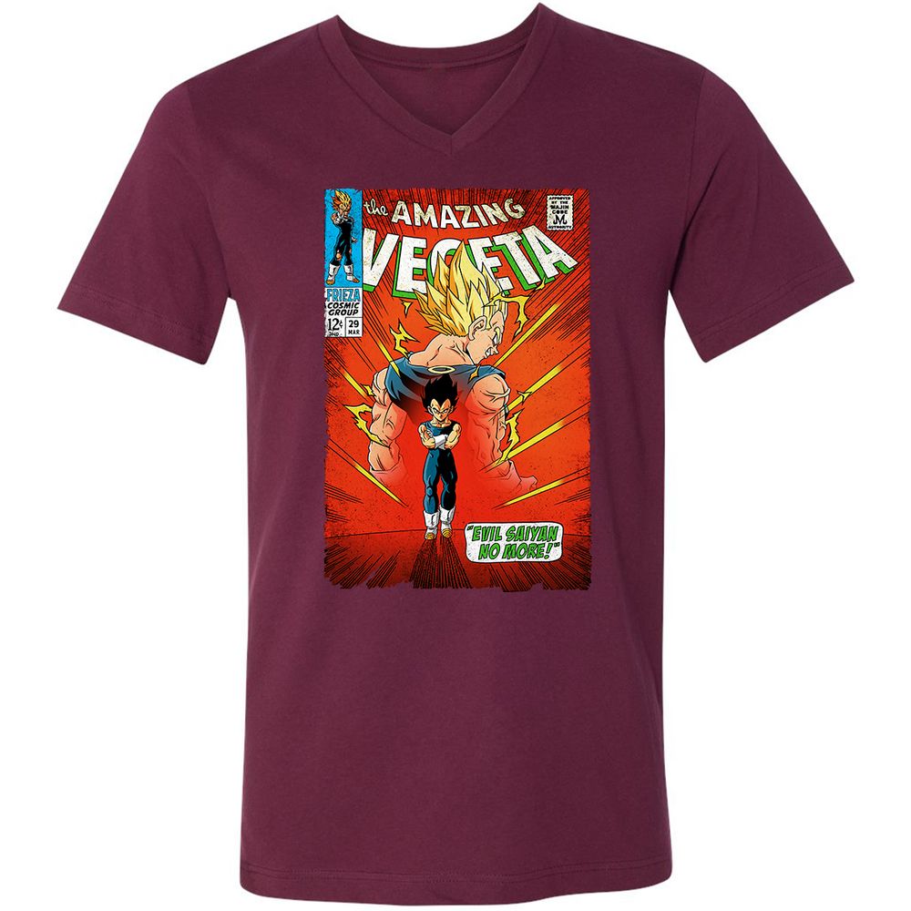 Unisex V-Neck T-Shirt - EADN7WRR - Maroon - 6