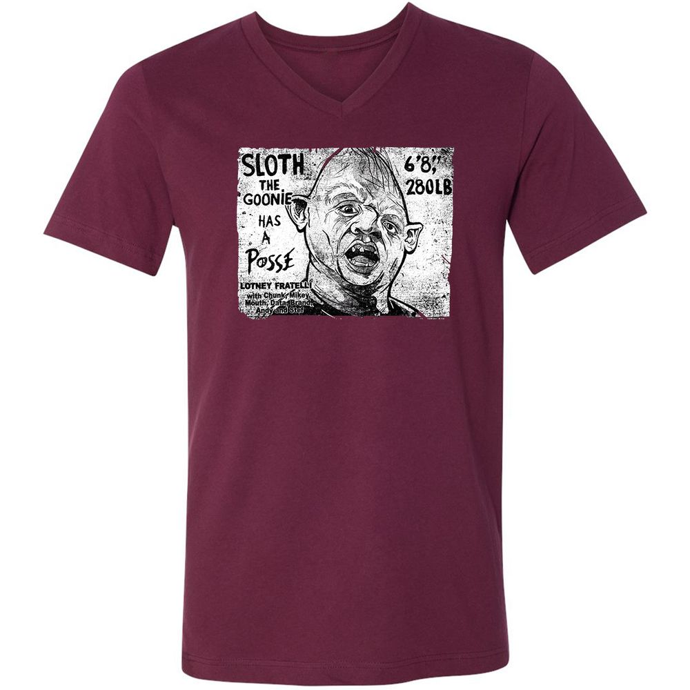 Unisex V-Neck T-Shirt - A78M4RF1 - Maroon - 6