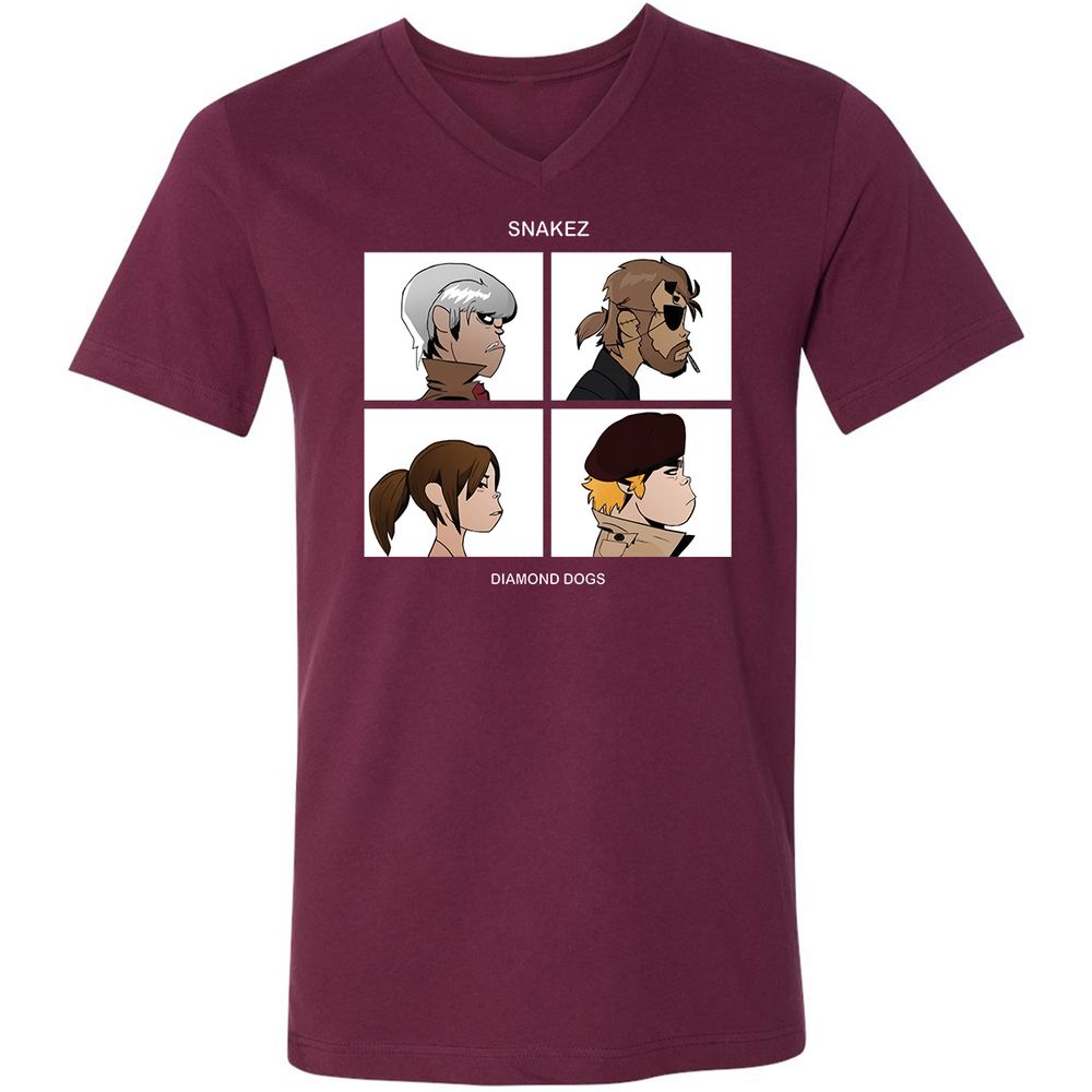 Unisex V-Neck T-Shirt - WNNAP6TC - Maroon - 6