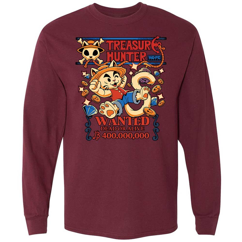 Long Sleeve T-Shirt - YHFTXG6U - Maroon - 6