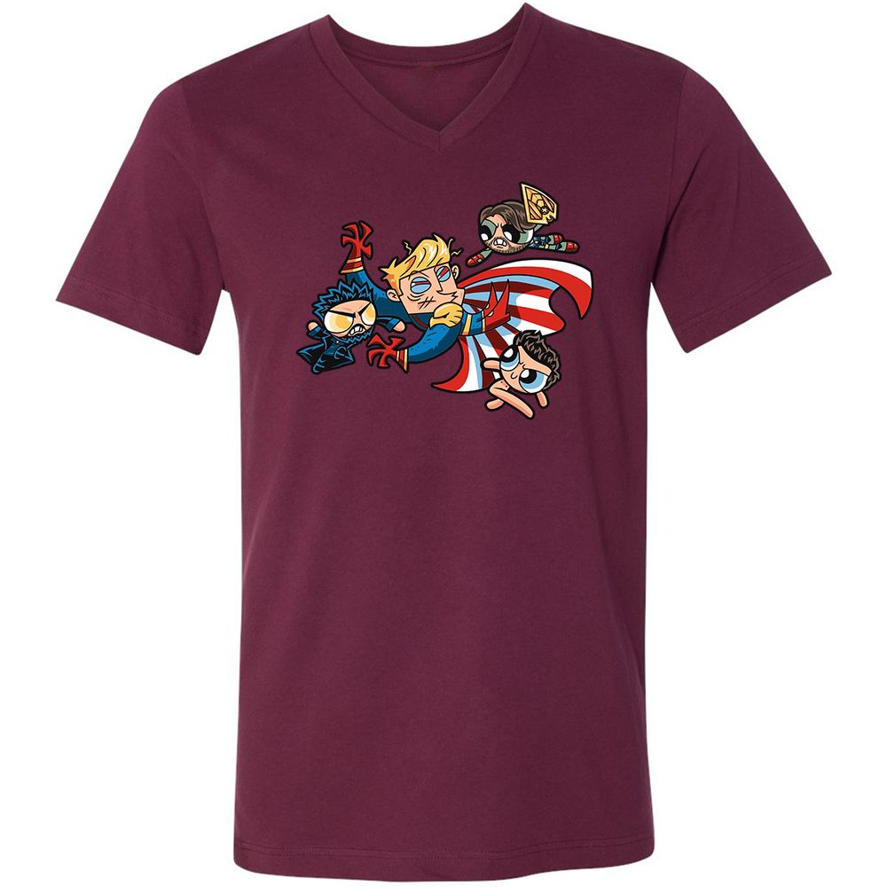 Unisex V-Neck T-Shirt - BUDU6RFA - Maroon - 6