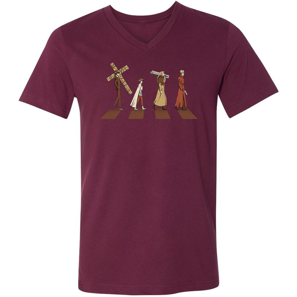 Unisex V-Neck T-Shirt - FL451L83 - Maroon - 6