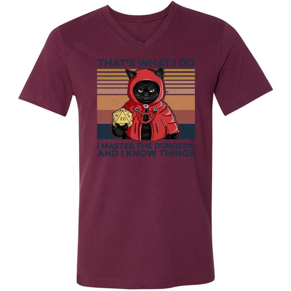 Unisex V-Neck T-Shirt - 36G9YL6T - Maroon - 6