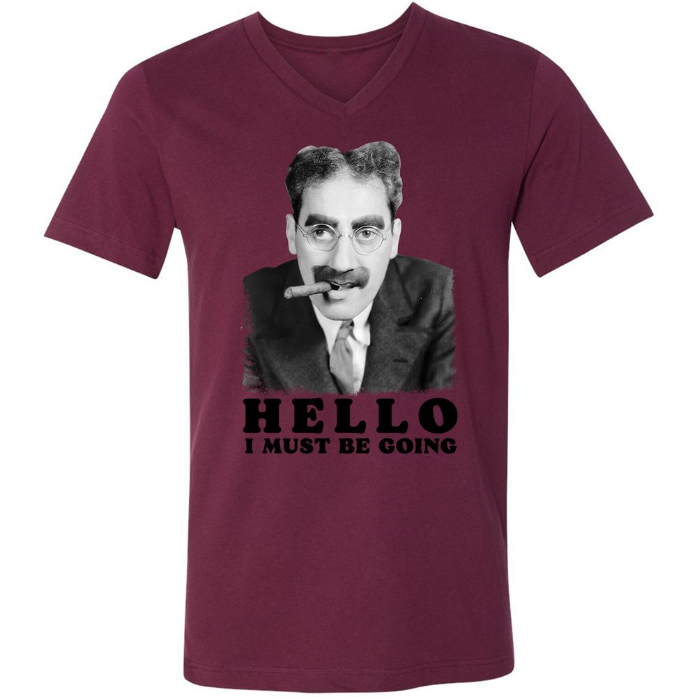 Unisex V-Neck T-Shirt - TAF9SU3S - Maroon - 6