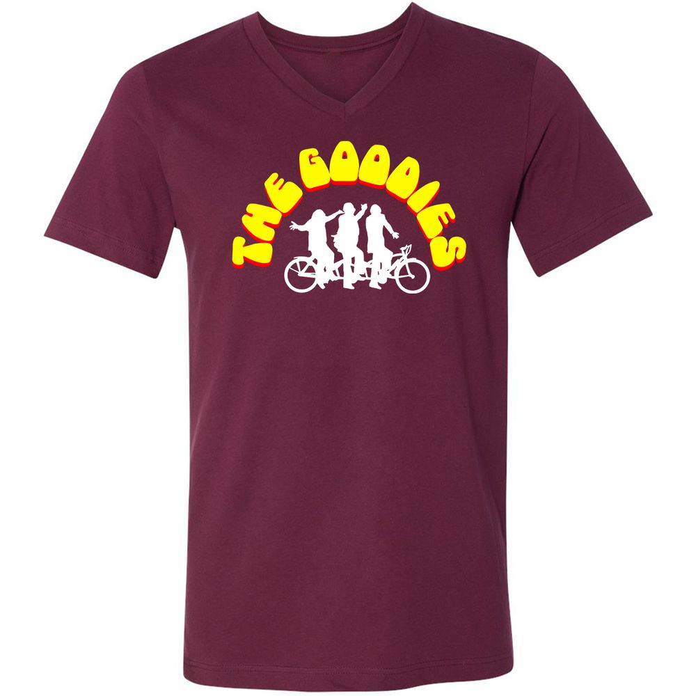 Unisex V-Neck T-Shirt - EME7BNMU - Maroon - 6