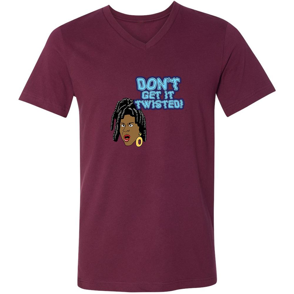 Unisex V-Neck T-Shirt - VMEH94UD - Maroon - 6