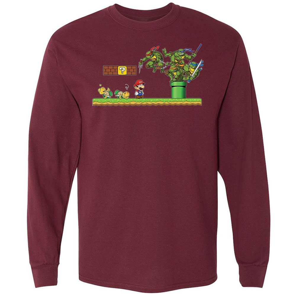 Long Sleeve T-Shirt - X5VAE6G2 - Maroon - 6