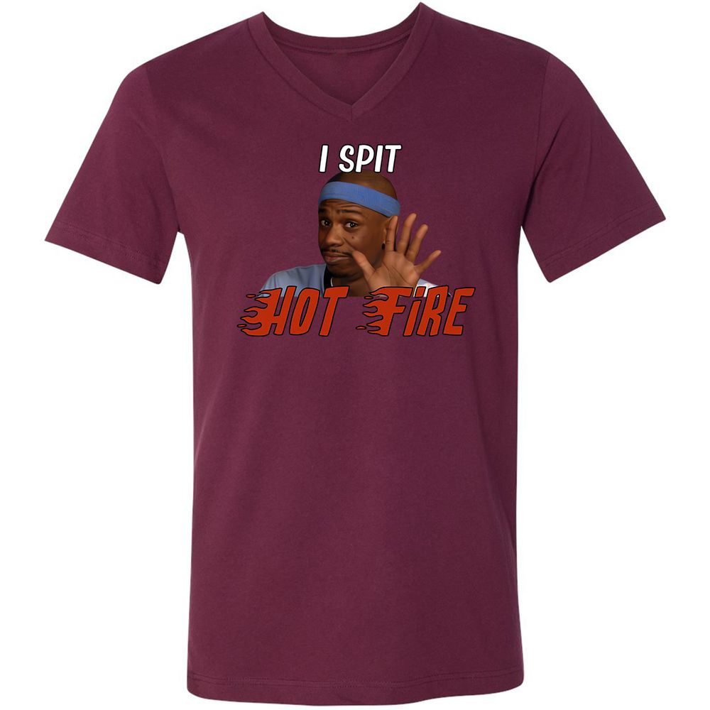 Unisex V-Neck T-Shirt - VY42XSB9 - Maroon - 6