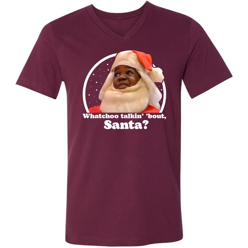 Unisex V-Neck T-Shirt - J2TL5ZBM - Maroon - 6