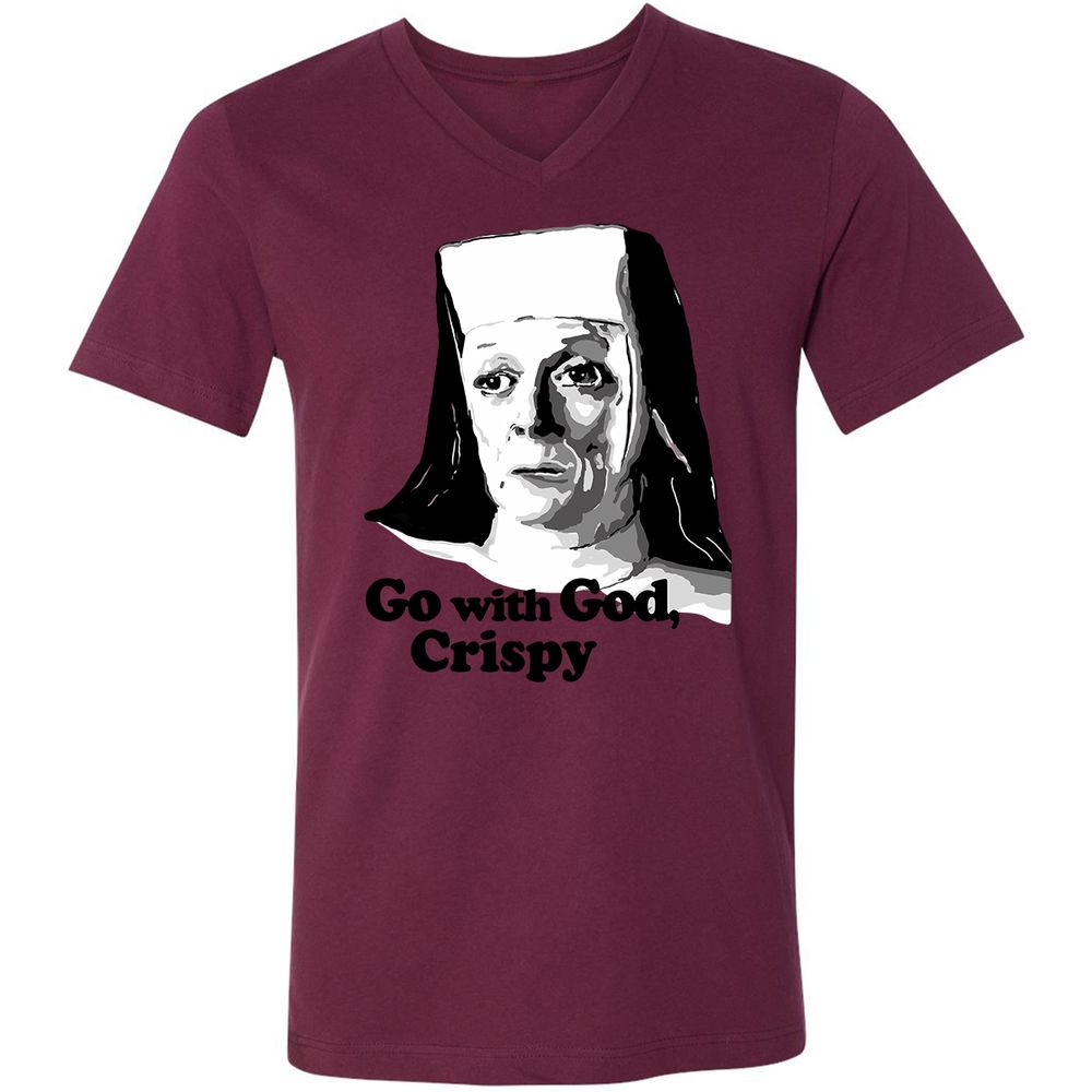 Unisex V-Neck T-Shirt - VFBUVKW9 - Maroon - 6