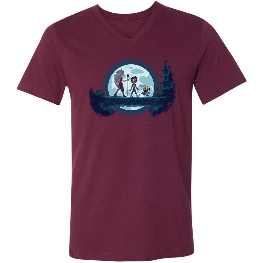Unisex V-Neck T-Shirt - 18J8VYS6 - Maroon - 6