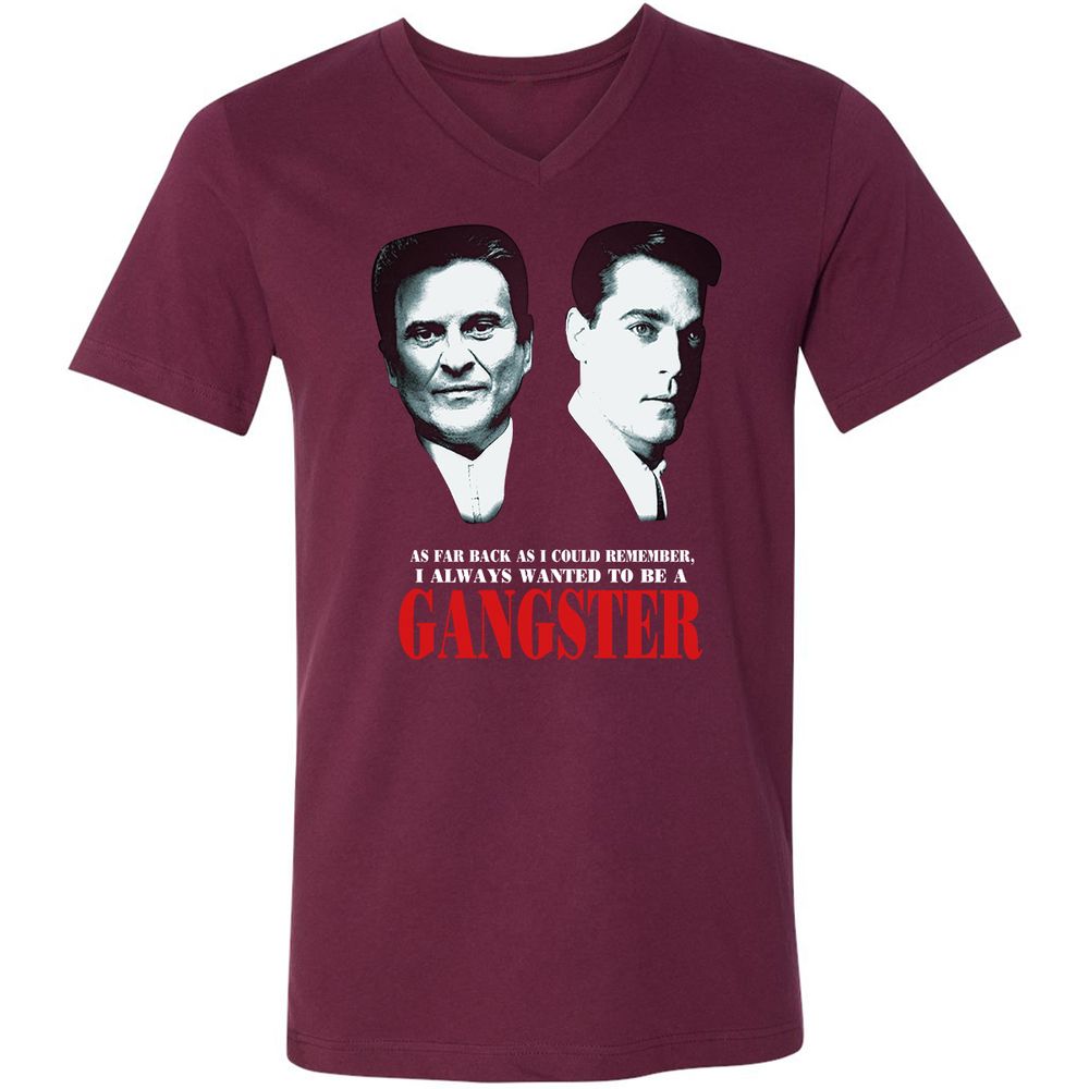 Unisex V-Neck T-Shirt - NXAVA7EM - Maroon - 6