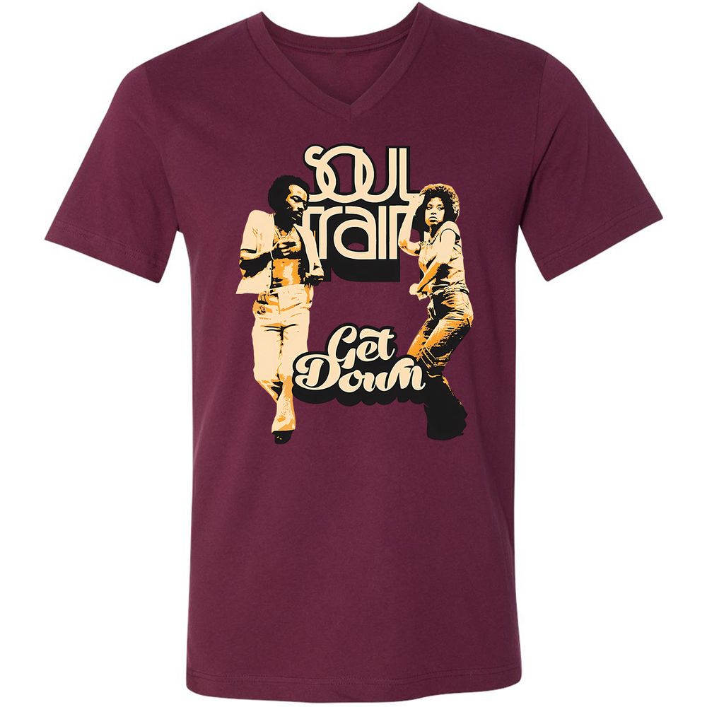 Unisex V-Neck T-Shirt - WBGZV889 - Maroon - 6