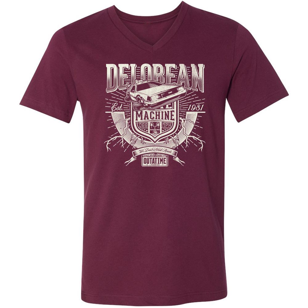 Unisex V-Neck T-Shirt - PP26DP5Q - Maroon - 6