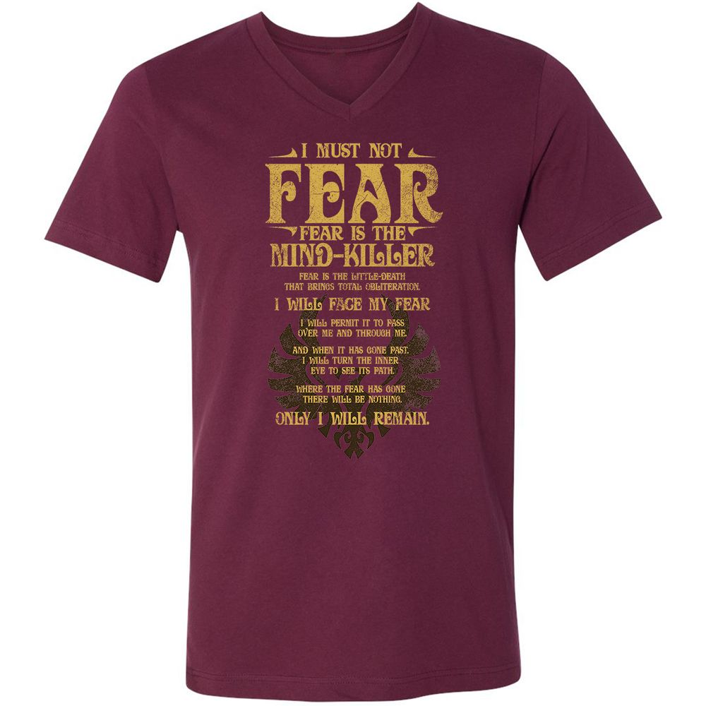 Unisex V-Neck T-Shirt - 5WVDCC5H - Maroon - 6
