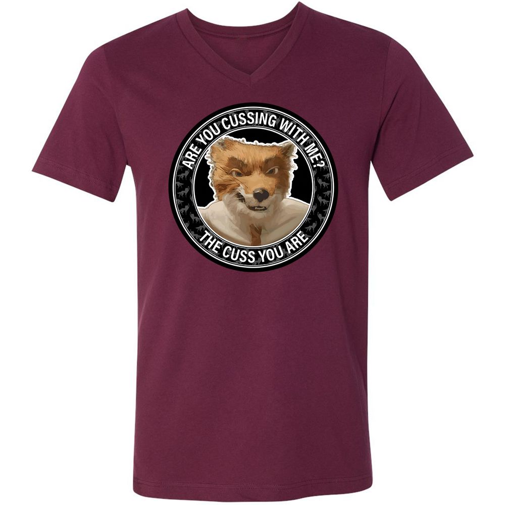 Unisex V-Neck T-Shirt - VPGRCLJQ - Maroon - 6