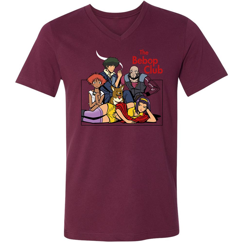 Unisex V-Neck T-Shirt - 4U4R919Z - Maroon - 6