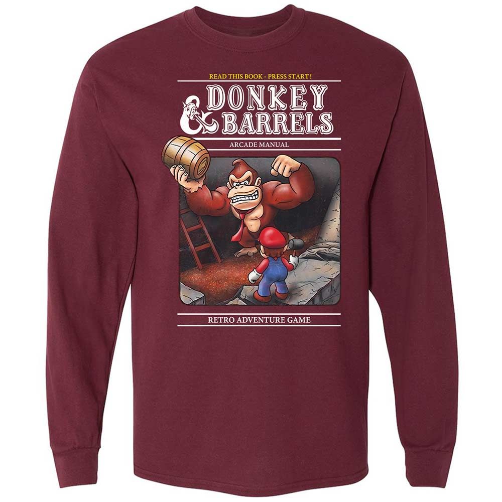 Long Sleeve T-Shirt - CQ2WCYV3 - Maroon - 6