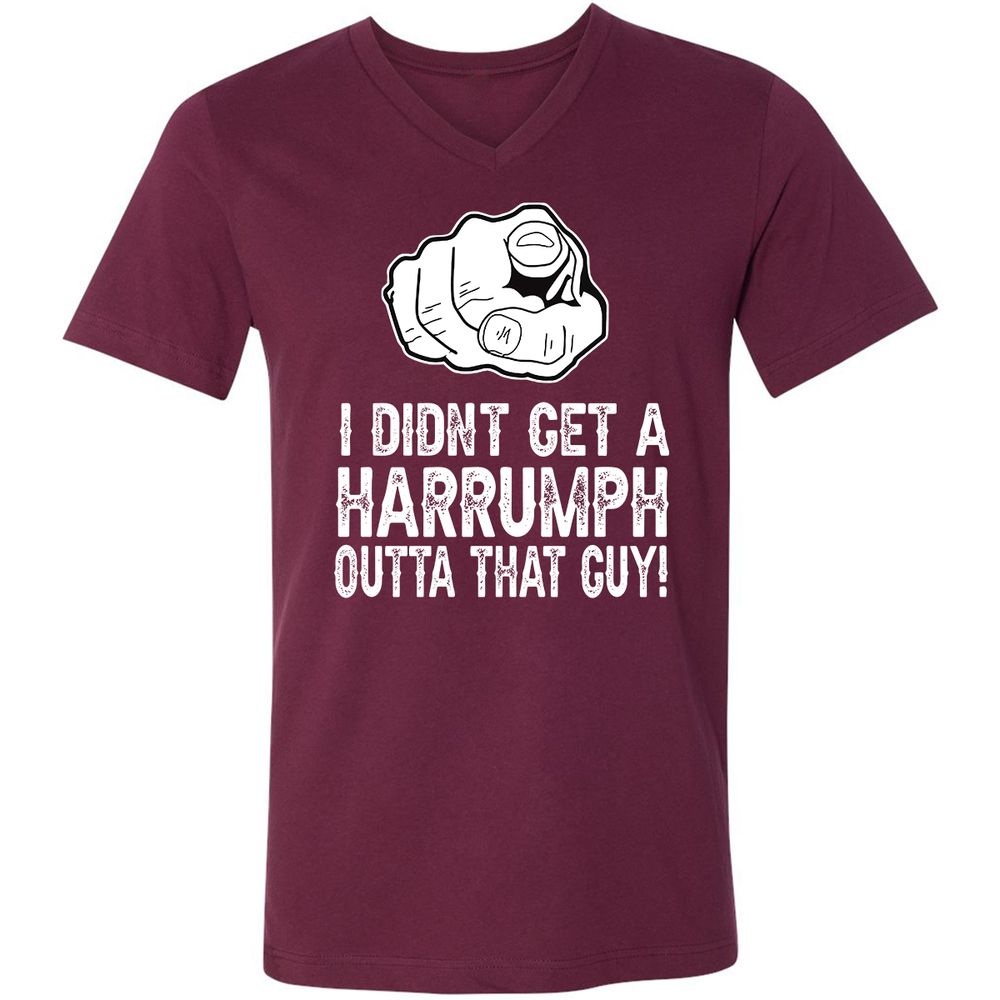 Unisex V-Neck T-Shirt - XYPH34LT - Maroon - 6