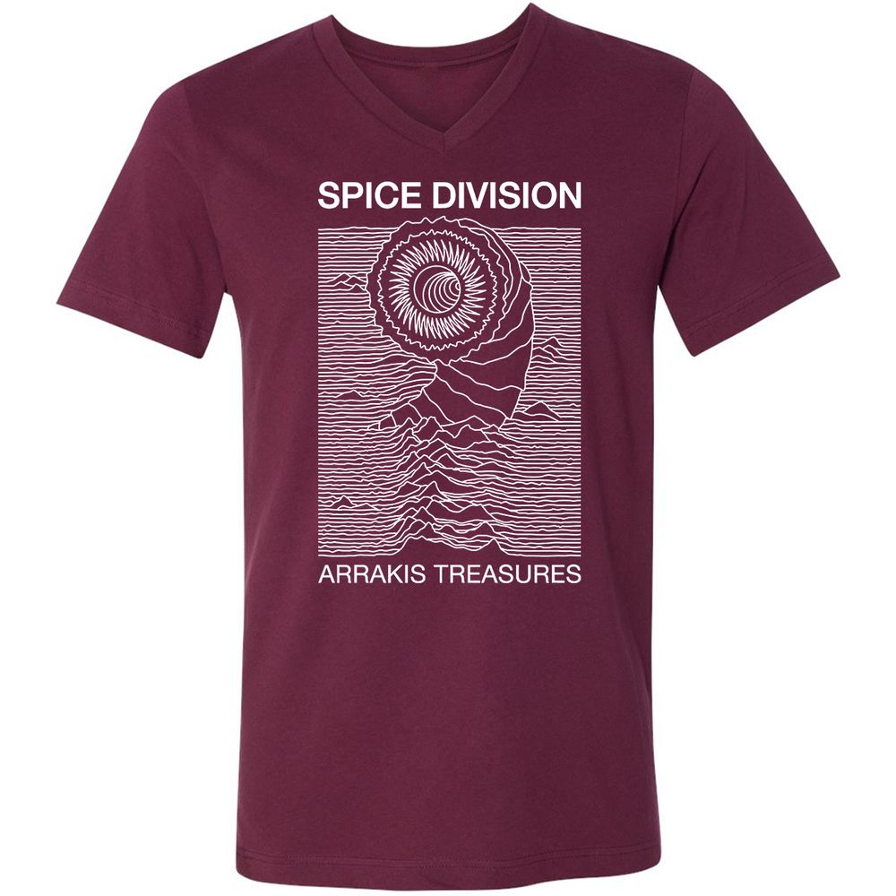 Unisex V-Neck T-Shirt - FXX3377Z - Maroon - 6