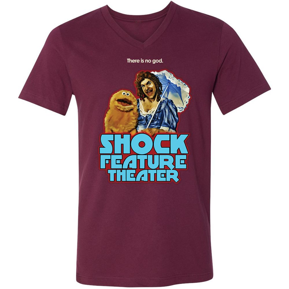 Unisex V-Neck T-Shirt - 7PRJ6ZAE - Maroon - 6