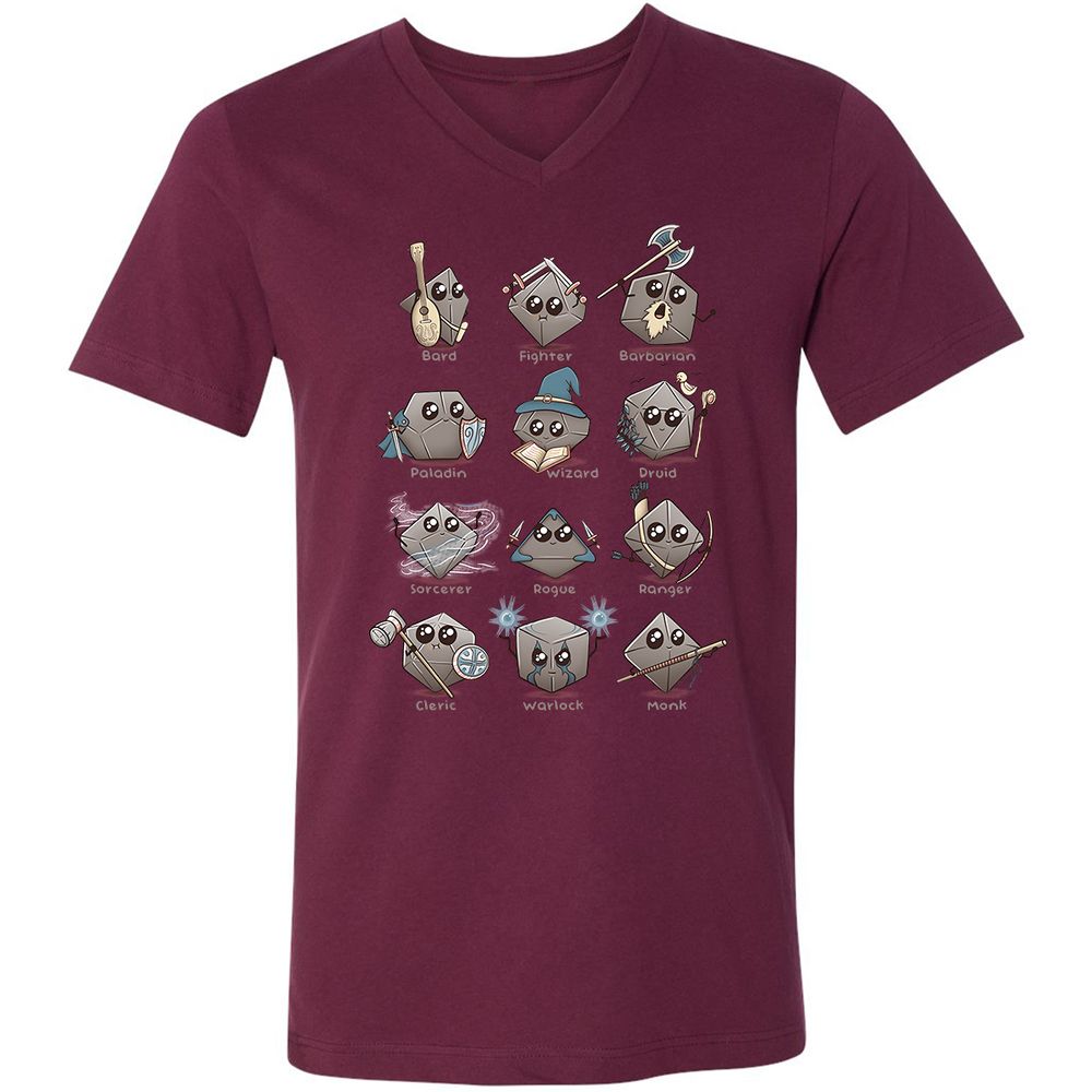 Unisex V-Neck T-Shirt - G47TRSMS - Maroon - 6