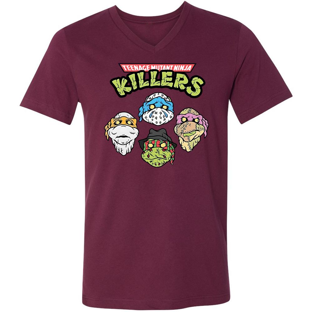 Unisex V-Neck T-Shirt - DLRR13F2 - Maroon - 6