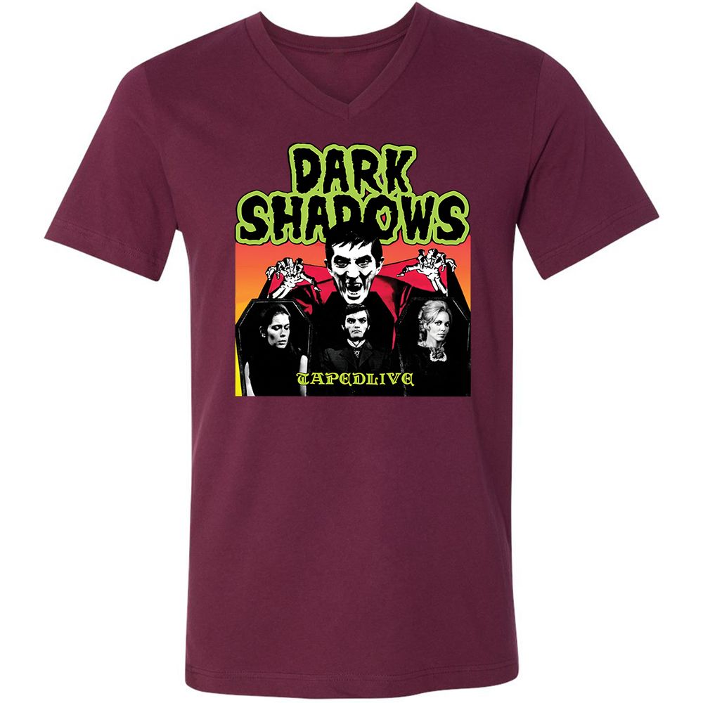 Unisex V-Neck T-Shirt - FFMGYTK7 - Maroon - 6