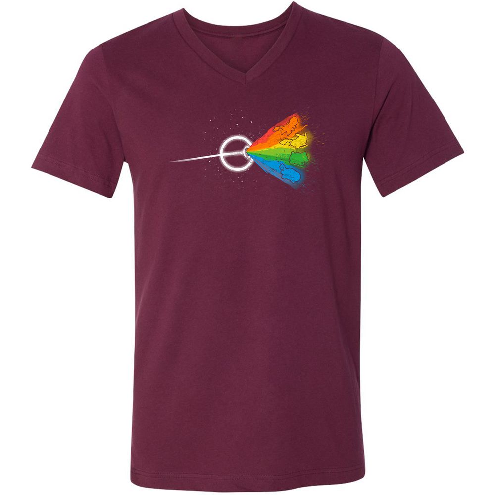 Unisex V-Neck T-Shirt - 3TYBAELC - Maroon - 6