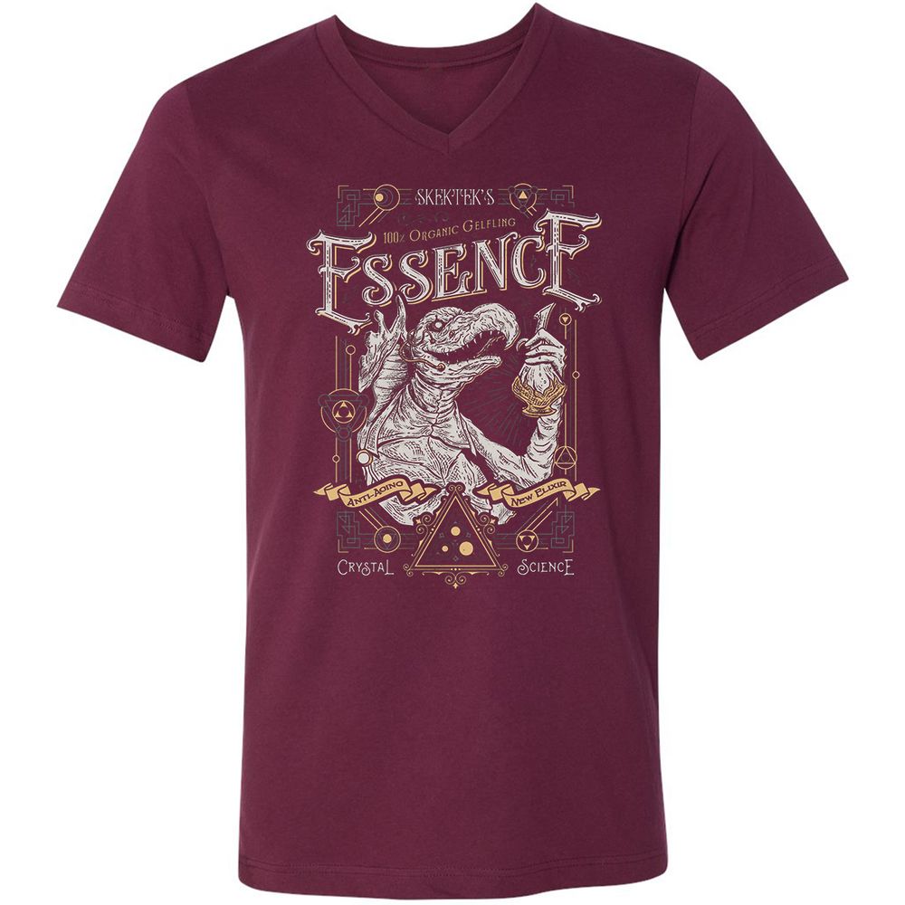 Unisex V-Neck T-Shirt - ZTDBW9XC - Maroon - 6