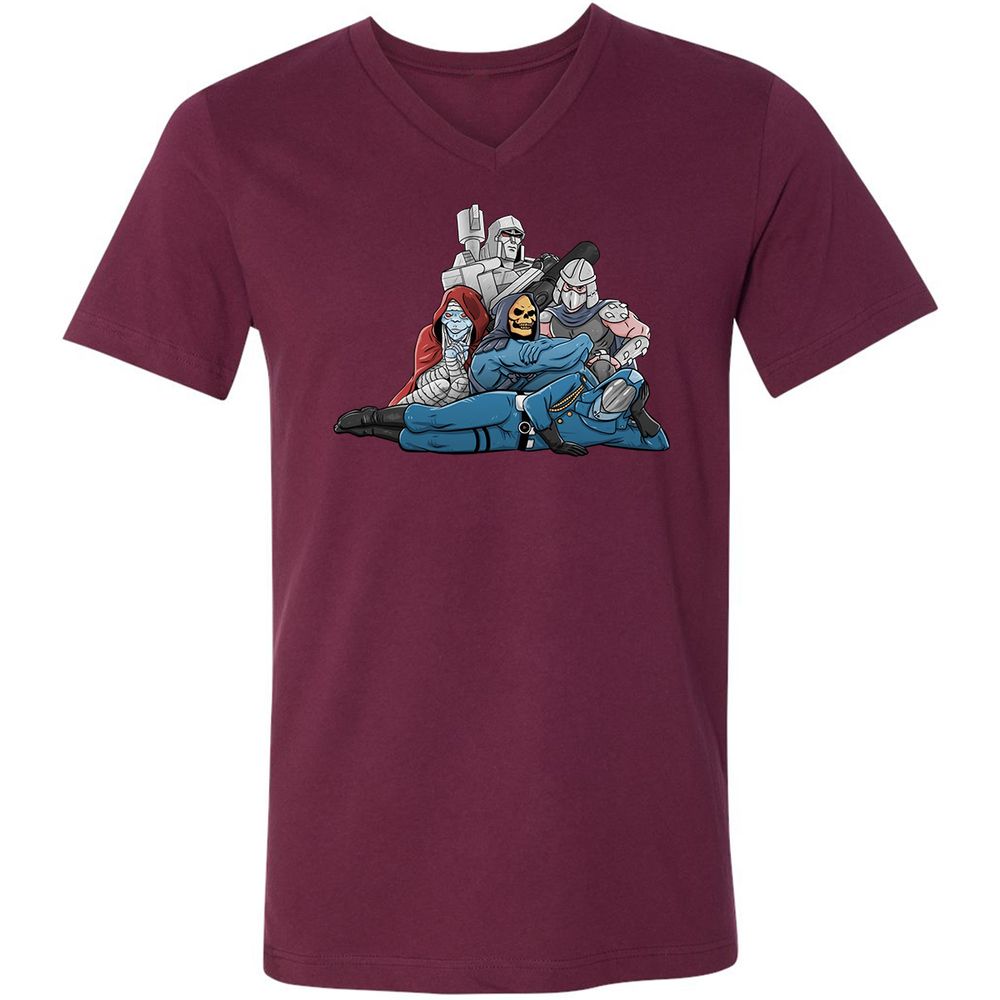 Unisex V-Neck T-Shirt - VC46TSVQ - Maroon - 6